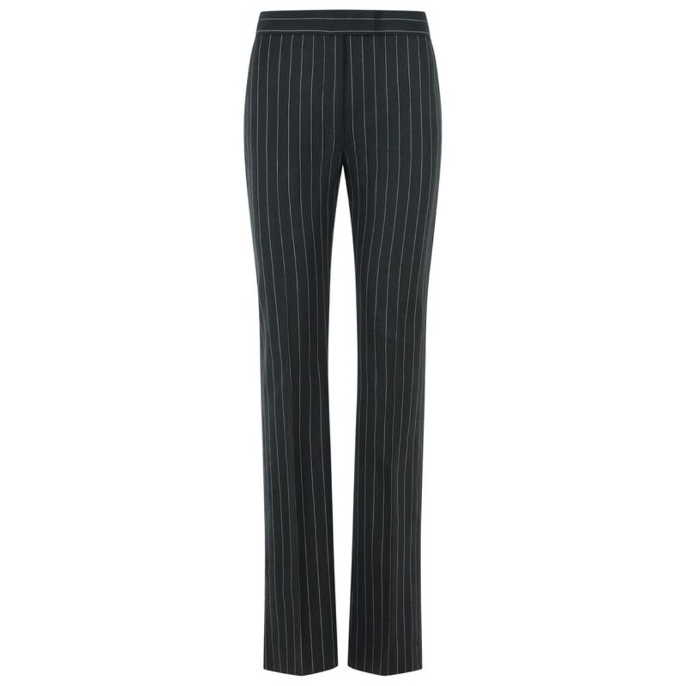 Sportmax 'Ricordo' Slim Flare Pants In Black Stretch Wool Women